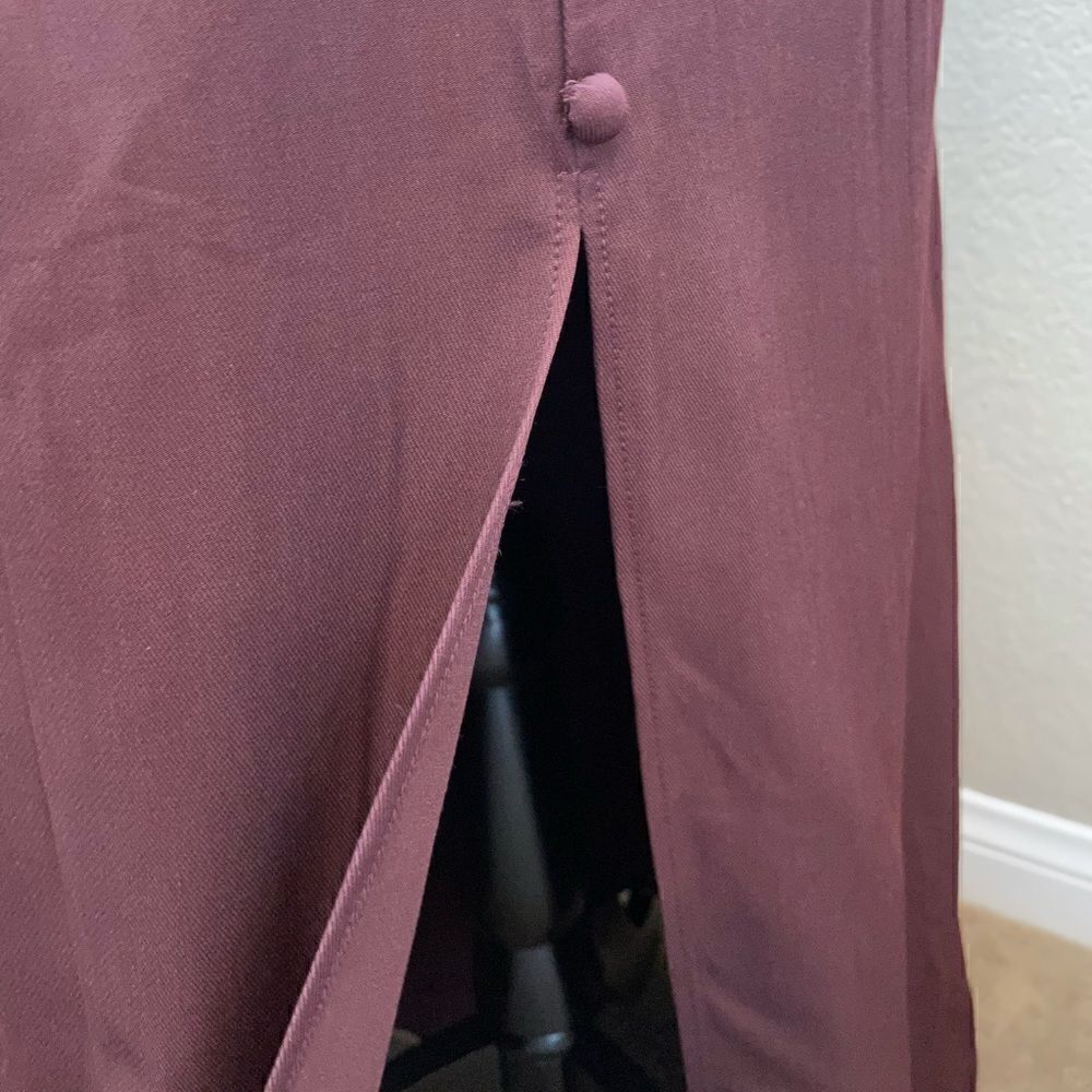 LèRumi Eggplant Midi/ Maxi Lola Dress with Front Bow Size S/ M adjustable strap - Picture 5 of 15